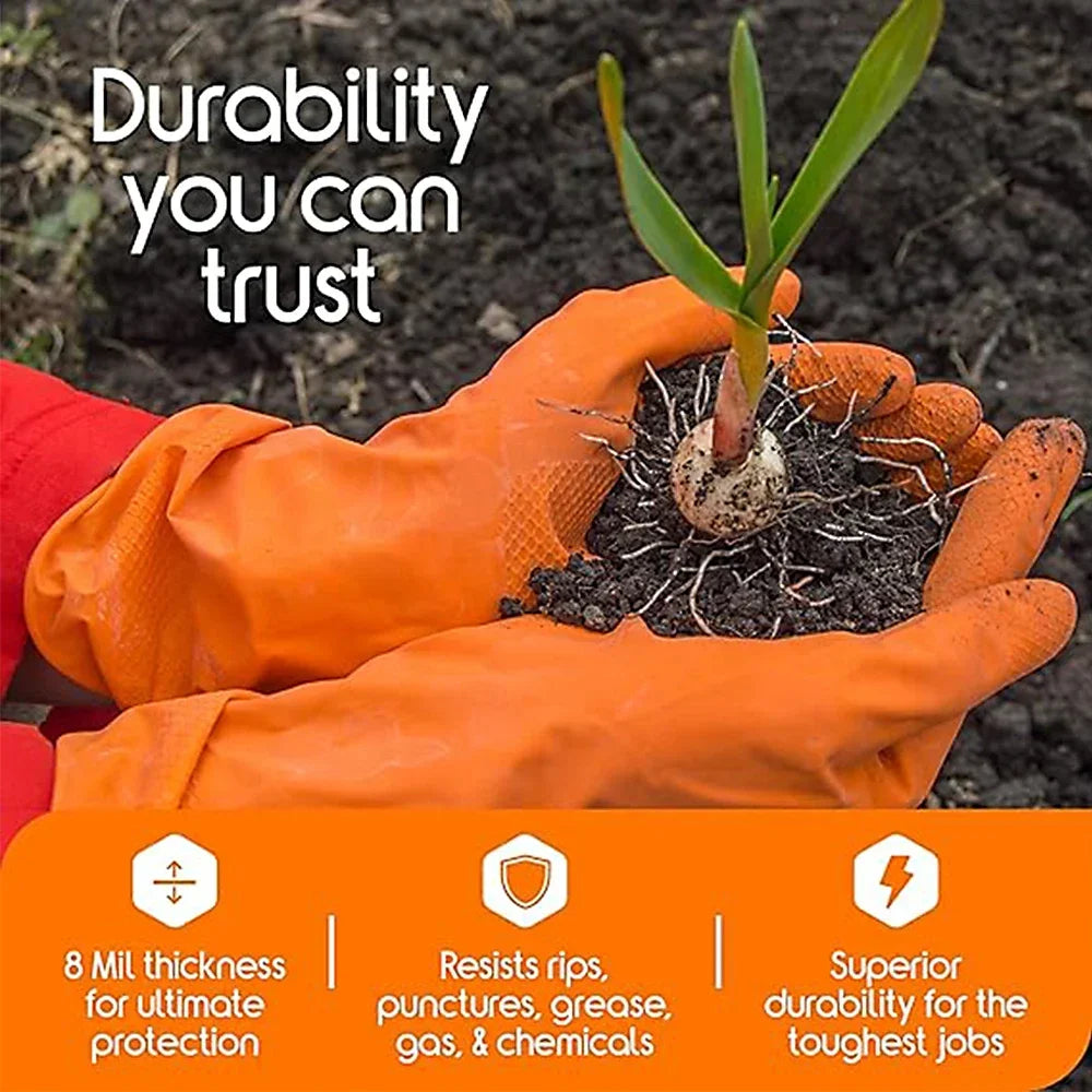 Heavy Duty 8 Mil Nitrile Work Gloves – Industrial Grip